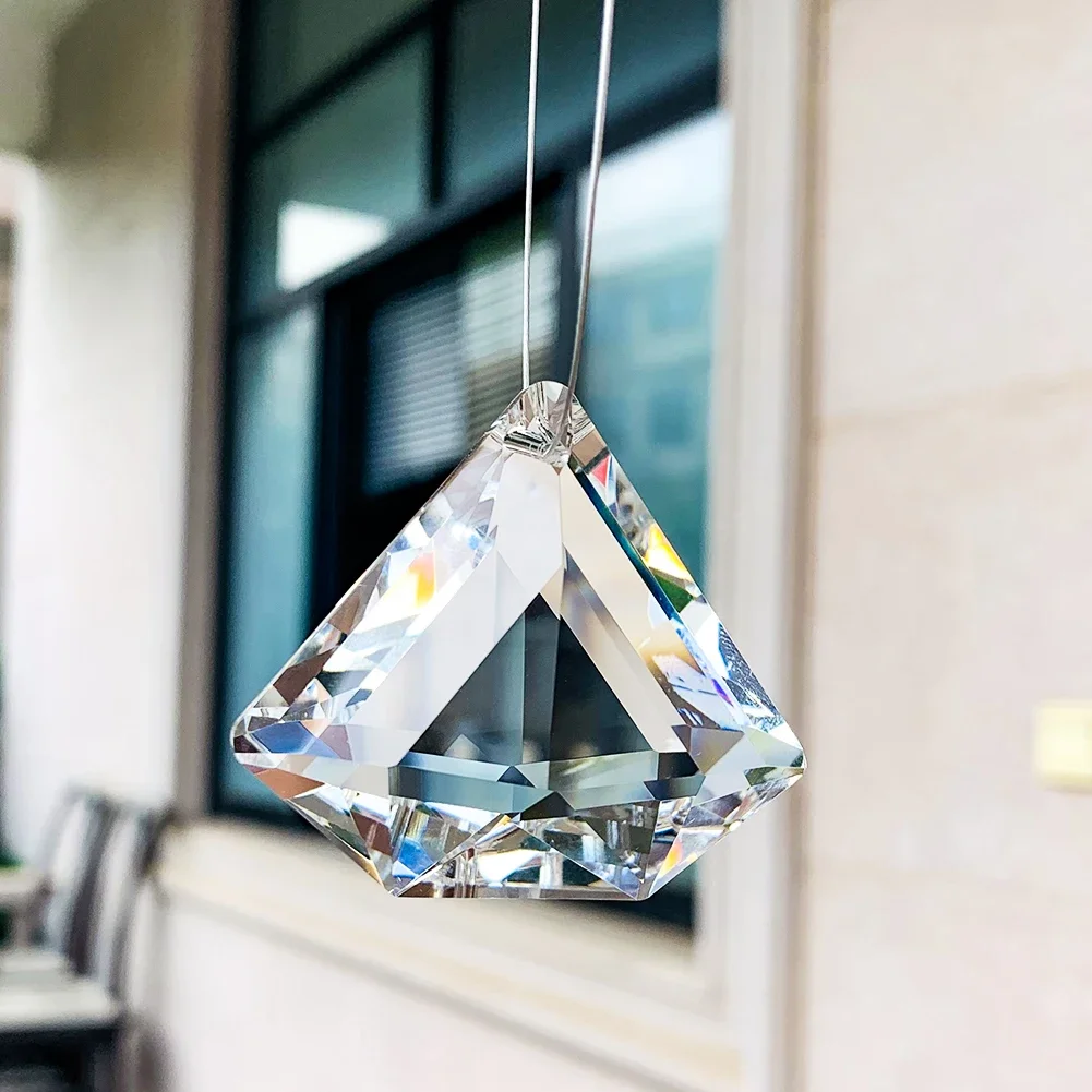 

K9 Crystals Prism Hanging Glass Faceted Chandeliers Parts Shinning Suncatcher Wedding Centerpiece