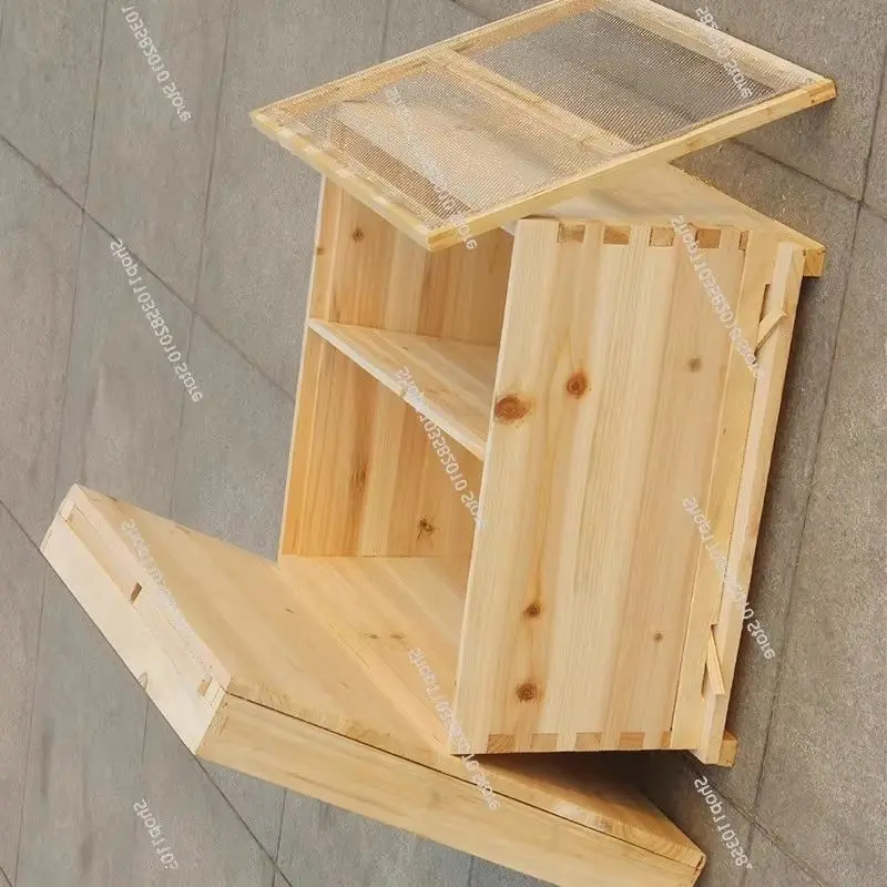 Standard Ten-Frame Boiled Wax Beehives, Thickened Flat Box for Italian Bees, Full Set Beekeeping Tools & Beehives