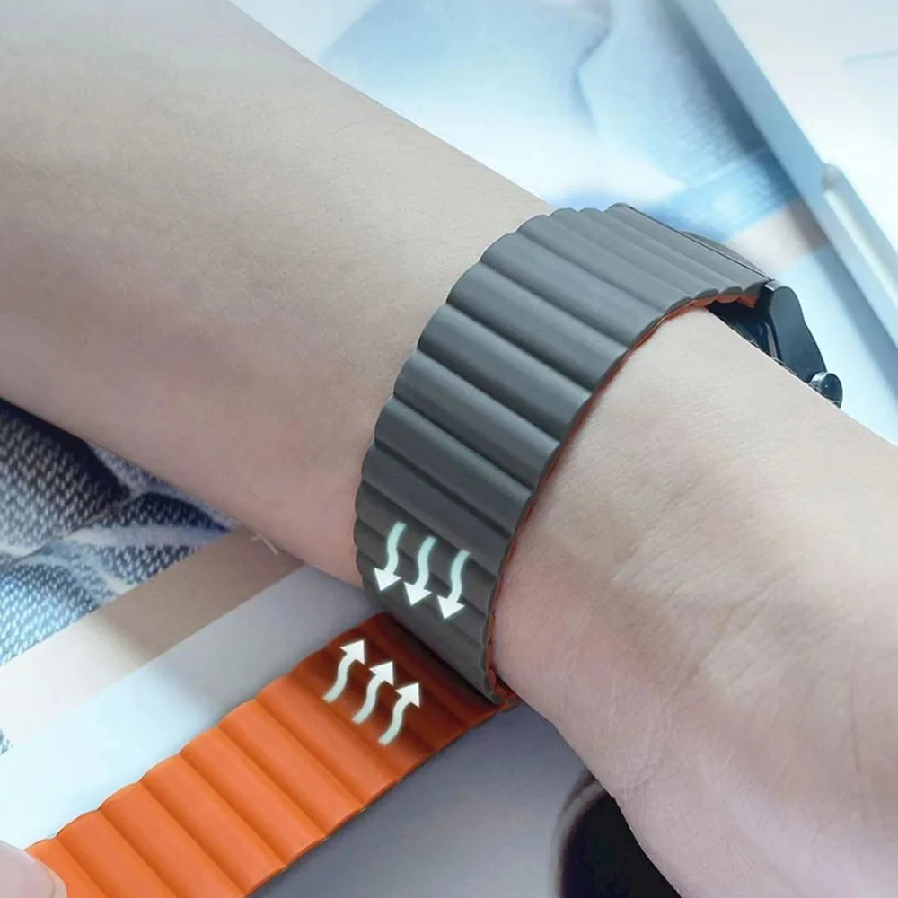 Магнитный силиконовый ремешок для Samsung Galaxy Watch 4 Classic 46 мм 42 мм/7 6 5 4 44 мм 40 мм Браслет для Galaxy Watch 5 Pro 45 мм Ремешок