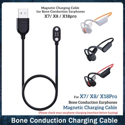 Bone Conduction Earphones Magnetic Charging Cable For X7/X8/X18pro Swimming Headset Charging Cable With Data Transmission