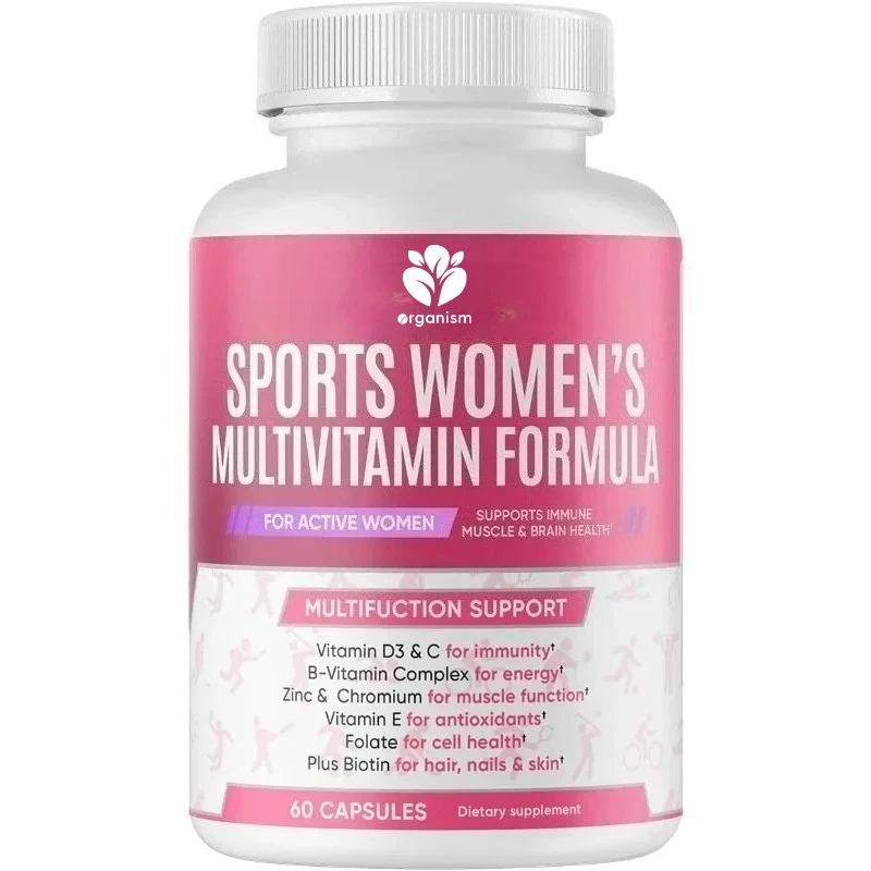 كبسولات مكملات يومية متعددة الفيتامينات والمعادن للنساء تساعد على الحفاظ على مستويات الطاقة وصحة المناعة