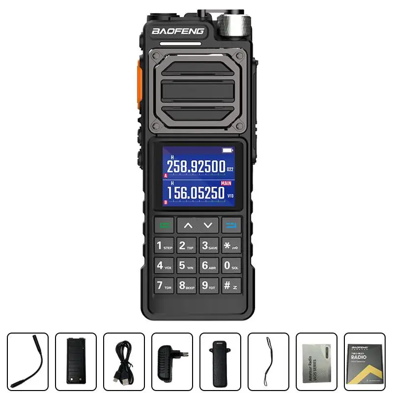 Top! UV-25M Ham Radio High Powerful Tactical Walkie Talkie 50KM Multi-Band Type-C 999Channel 2Way Radio Upgrade