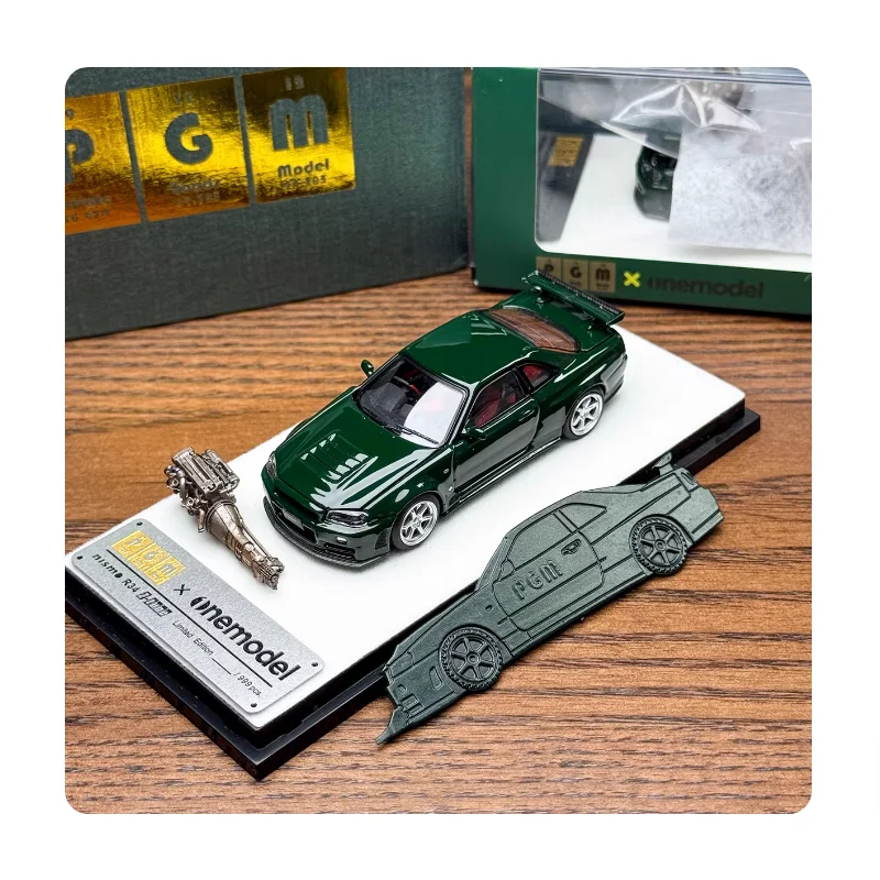 

Масштабная модель автомобиля PGM 1:64 GTR R34 Nismo Z-Tune, стандартная версия, имитация, из сплава, статическая, коллекционная, сувенир, украшение
