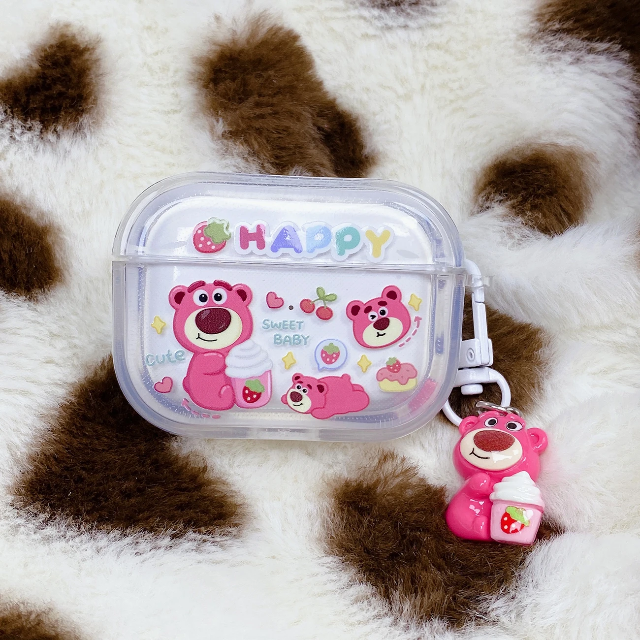 Earphone Case for AirPods Pro Cute Cartoon Anime Disney Lotso Headphone Case for AirPods 1 2 3rd Pro 2rd Headset Protect Cover