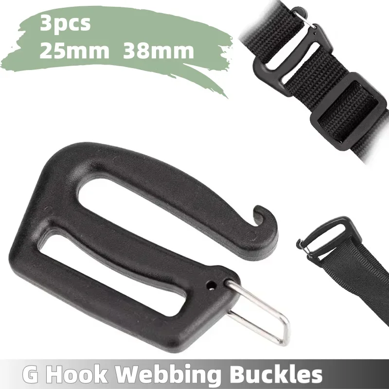 3 uds gancho G ajustador de Metal negro hebilla deslizante Collar de perro Hardware Correa hebilla hacer bolso mochila correas