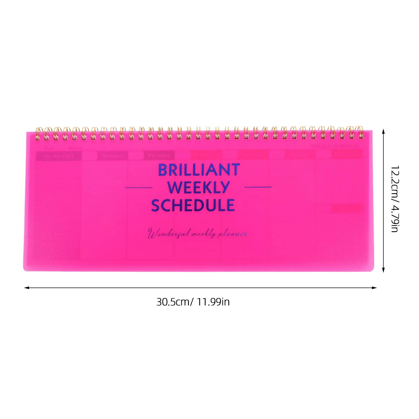 Weekplanner Ongedateerde horizontale lay-out Inktbestendige afscheurvellen Dagelijks schema-organizer voor werkafspraken Gewoonte