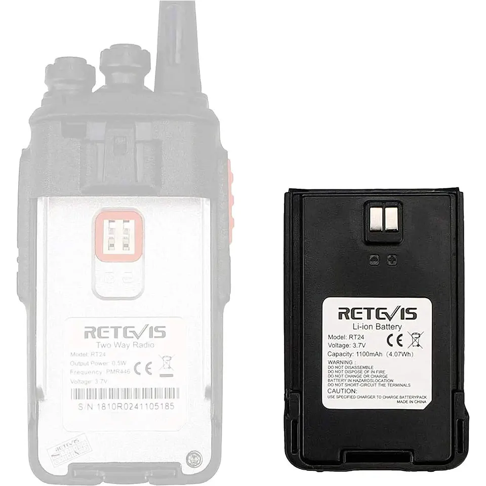 Retevis Walkie Talkie New Original 1100mAh Li-Ion Battery for RT24 H777s Two Way Radio Walkie-talkie Accessories J9123B