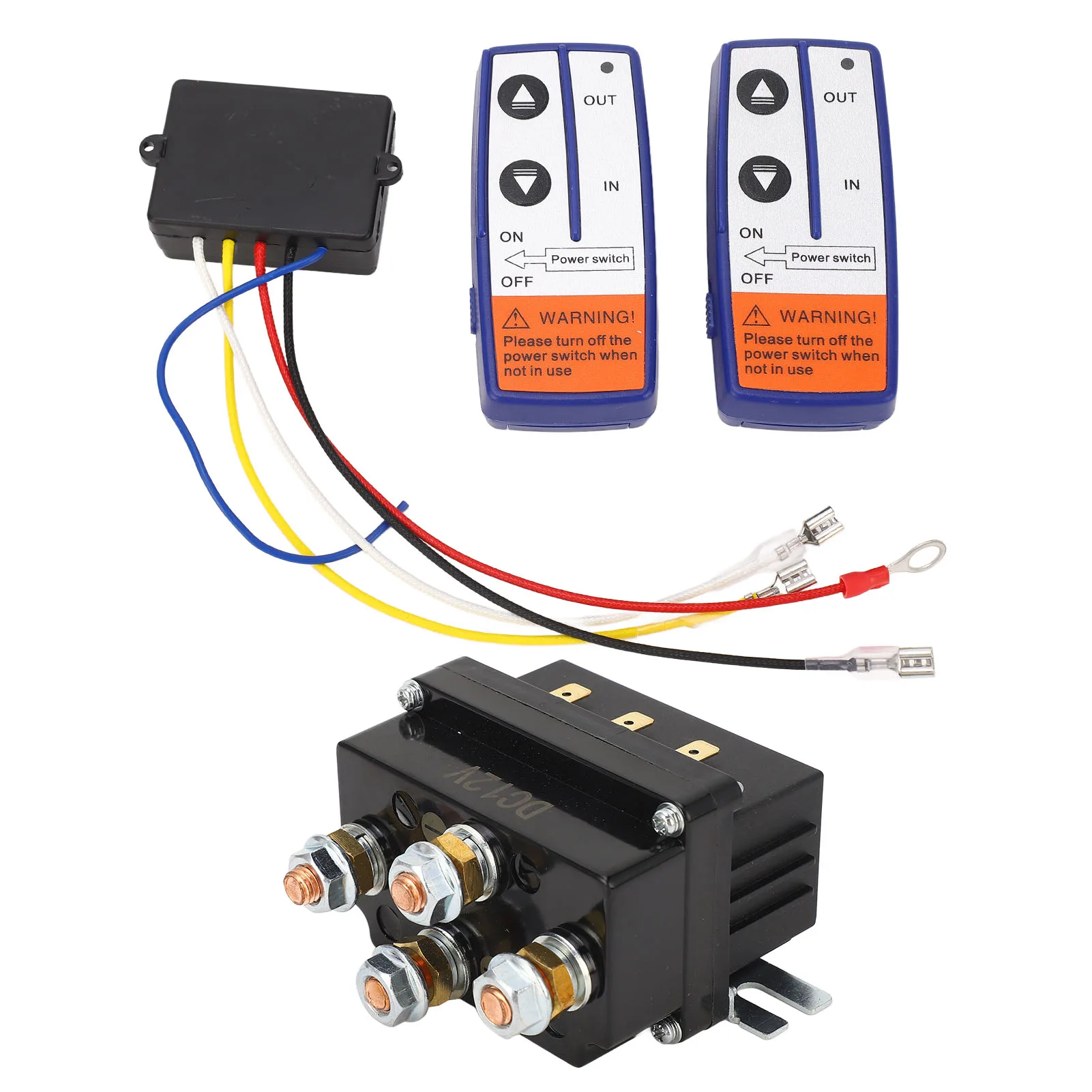 12V 500A Winch Relay Kit Remote Control Winch Relay Contactor  for ATV Snowmobile Mowers Remote Control Winch Relay Kit