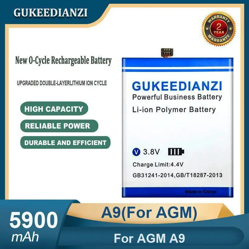 

Аккумулятор для AGM A9 Glory Pro M6 M7 H1 A8 mini A1Q M5 X3 M2 X2 X2 SE A10 X5 X1 H3 H2 Высокая емкость