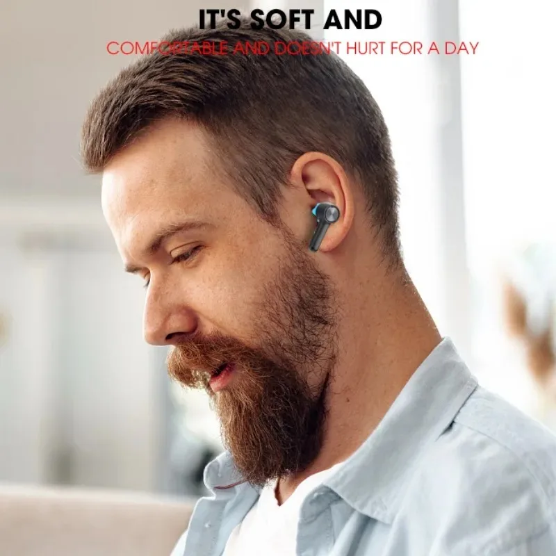 6/1 paia di auricolari in memory foam morbida auricolari per cuffie wireless con cancellazione del rumore auricolari di ricambio tappi per le orecchie 4.5mm