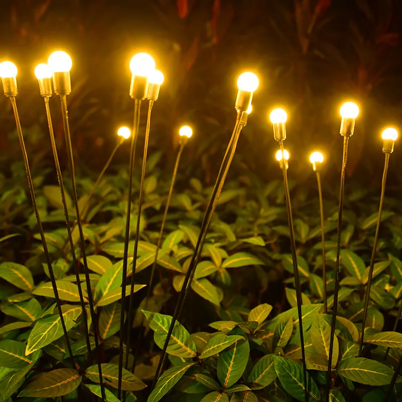 

New solar lawn light led wind-driven firefly light, outdoor courtyard garden plug-in light waterproof camping light LED Decor