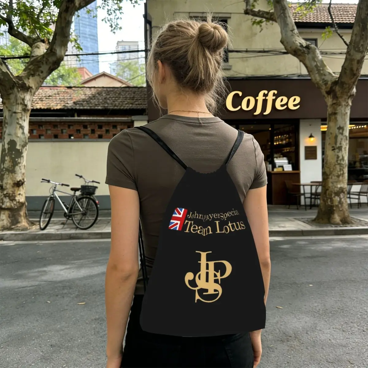 

JPS John Player Special Team Backpacks Fashion Drawstring Bags Sports Bag Book Bags for Man Woman Students