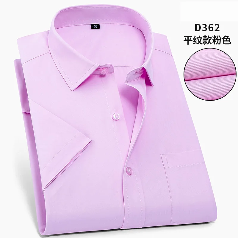 Large Size 12XL 160KG 150KG Men Big Shirt short Sleeve summer Office Dress Shirts Formal Solid pockets Shirts Business 52 50 54