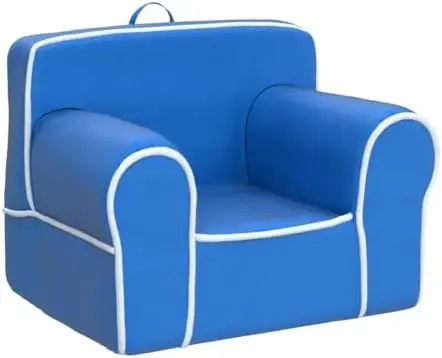 Sofá relleno de espuma con superficie de terciopelo extraíble y lavable, sillón infantil para sala de juegos, guardería, jardín de infantes