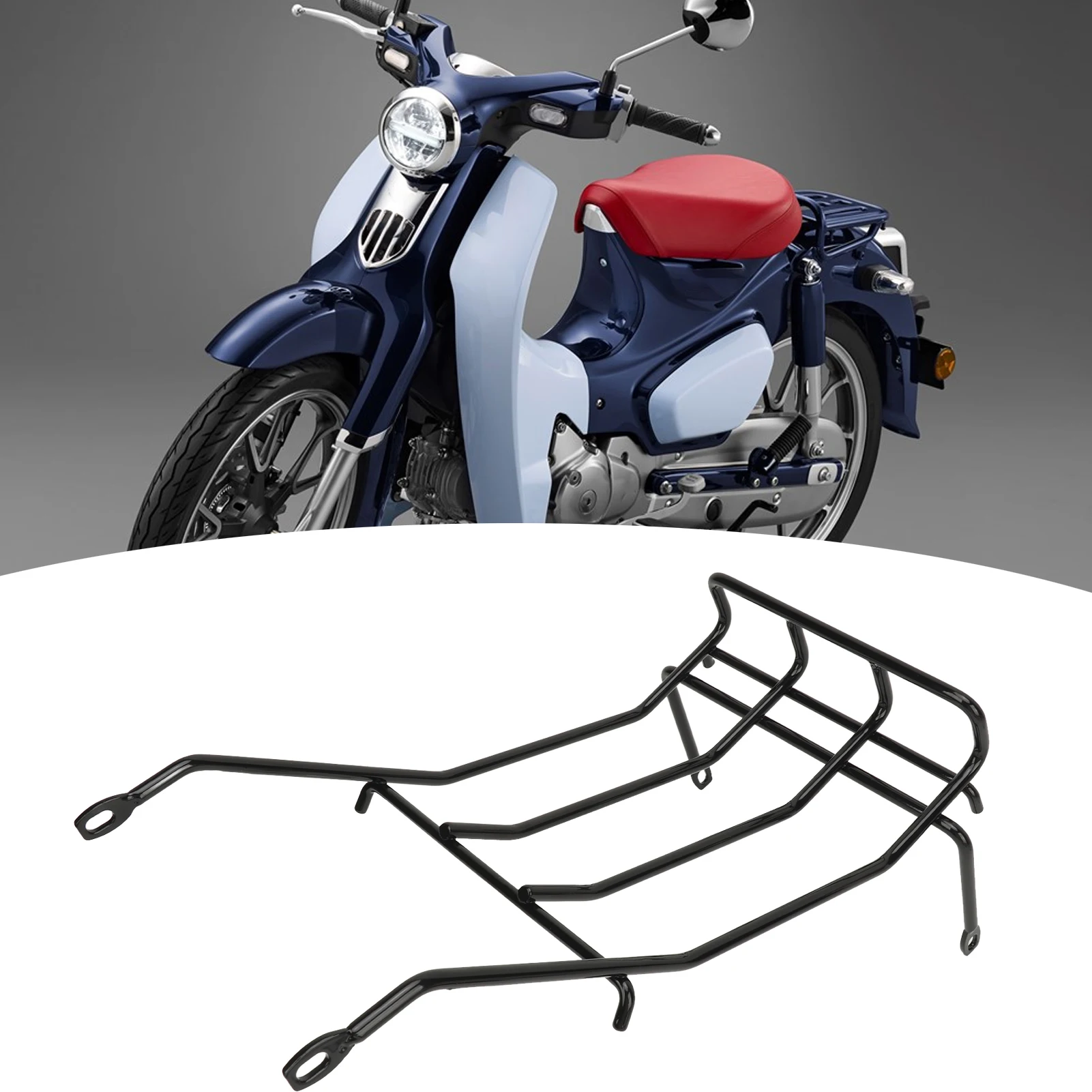 Motorcycle Luggage Holder Rack Large Space Weather Resistant Rugged Motorcycle Center Luggage Rack For Super Cub C125