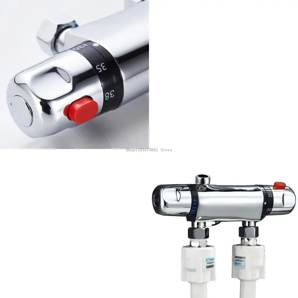 خلاط ثرموستاتي للتحكم في مستوى المياه، صنابير خلاط دش معدنية مثبتة على الحائط #1