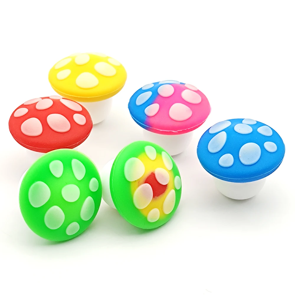 10Pcs Silicone Jar 5ml Mushroom Face Cream Jars Nonstick Container Oil Storage Box Makeup Case Cosmetic Bottle Home Accessories