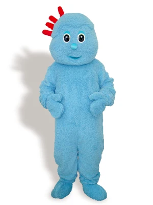 Déguisement de mascotte bleu en peluche pour adulte, accessoires complets pour Halloween et noël, pour petit garçon, nouvelle collection