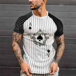 New 2024 hot 3D digital printed letter K pattern Outdoor Fitness sport men's short sleeve T-shirt plus size XXS-6XL