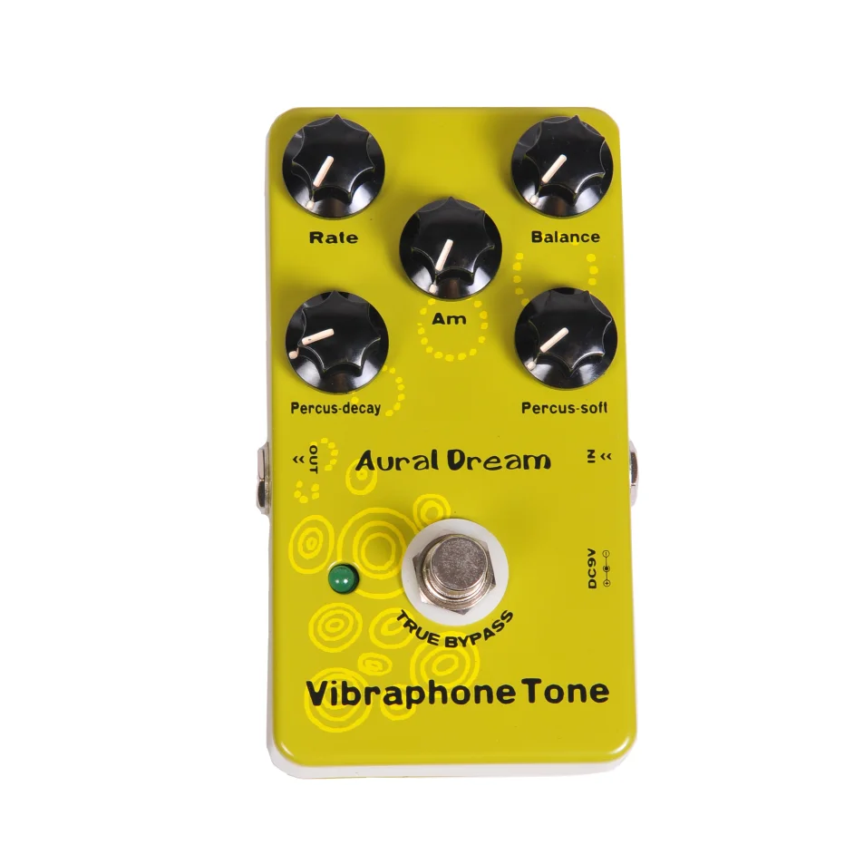 Aural Dream Vibraphone Tone Synth Guitar Pedal Uses Pitchshift,Octave,Harmony,Vibrato,Percussion,Ring and Tremolo Modules.