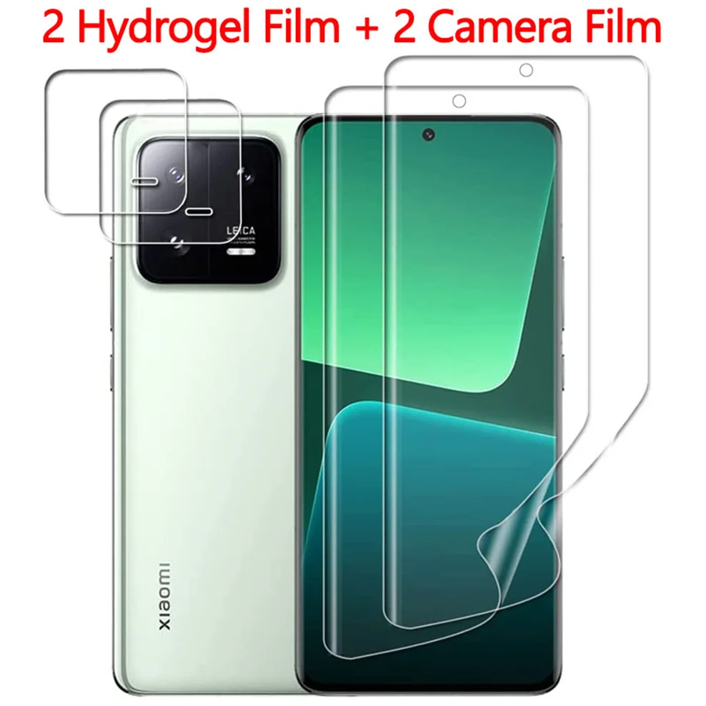 2+2, hydrogel film + camera film for mi 13t pro screen protector mi13t xiaomi 13 lite soft film mi 13 lite 5g xiaomi 13 t pro