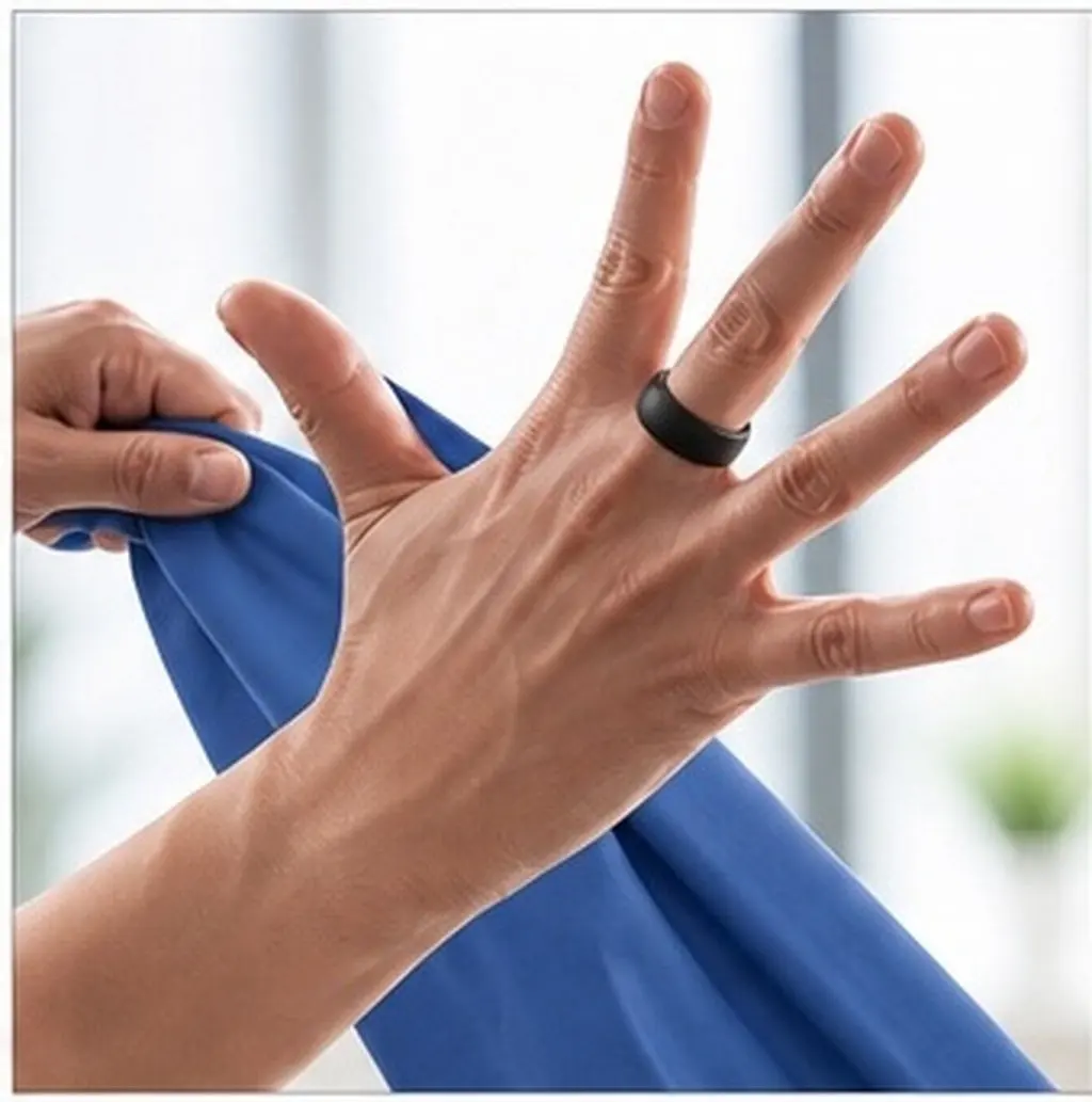 1Pcs Silicone Rings Black Size 10 Tear Resistant Finger Grip Strength Trainer for Athletes Musicians Outdoor Exercisers Hand