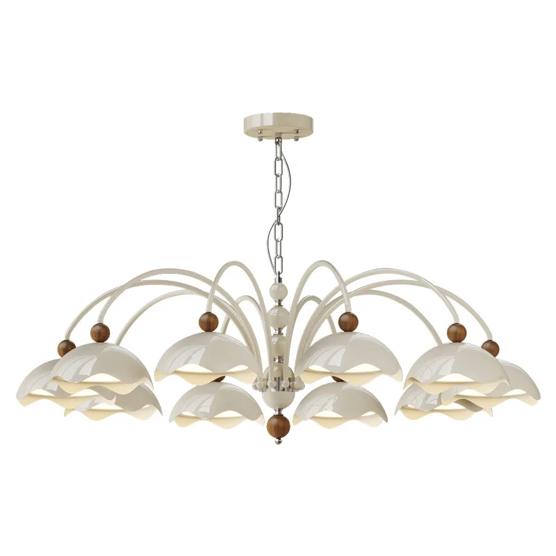 Cream wind living room chandelier, star track flying saucer French retro hall main light, atmospheric medieval