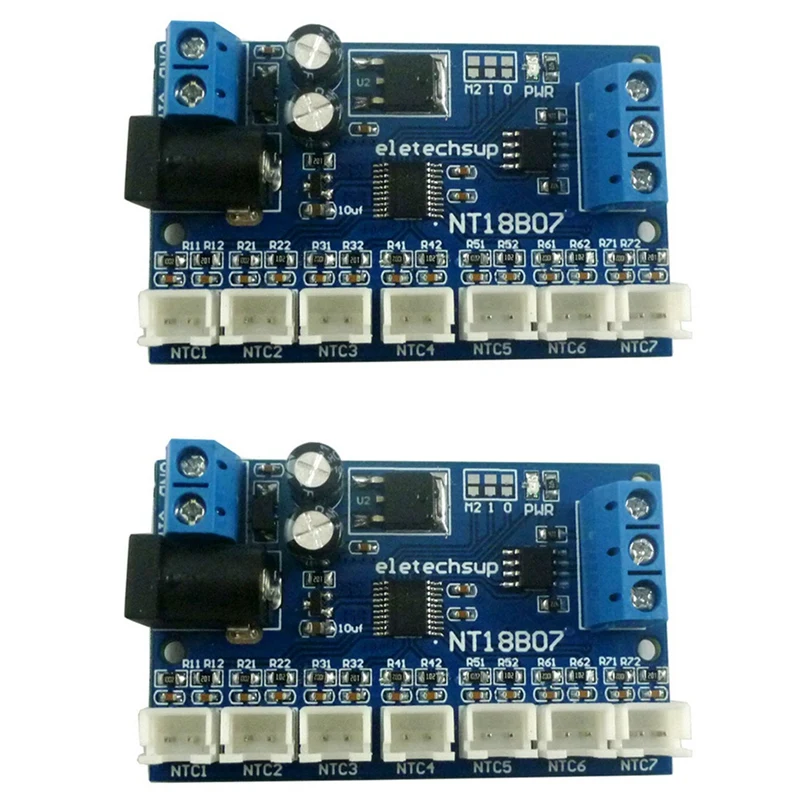 

2X 7 Channel RS485 NTC Temperature Sensor Measurement MODBUS RTU Paperless Recorder PLC NT18B07