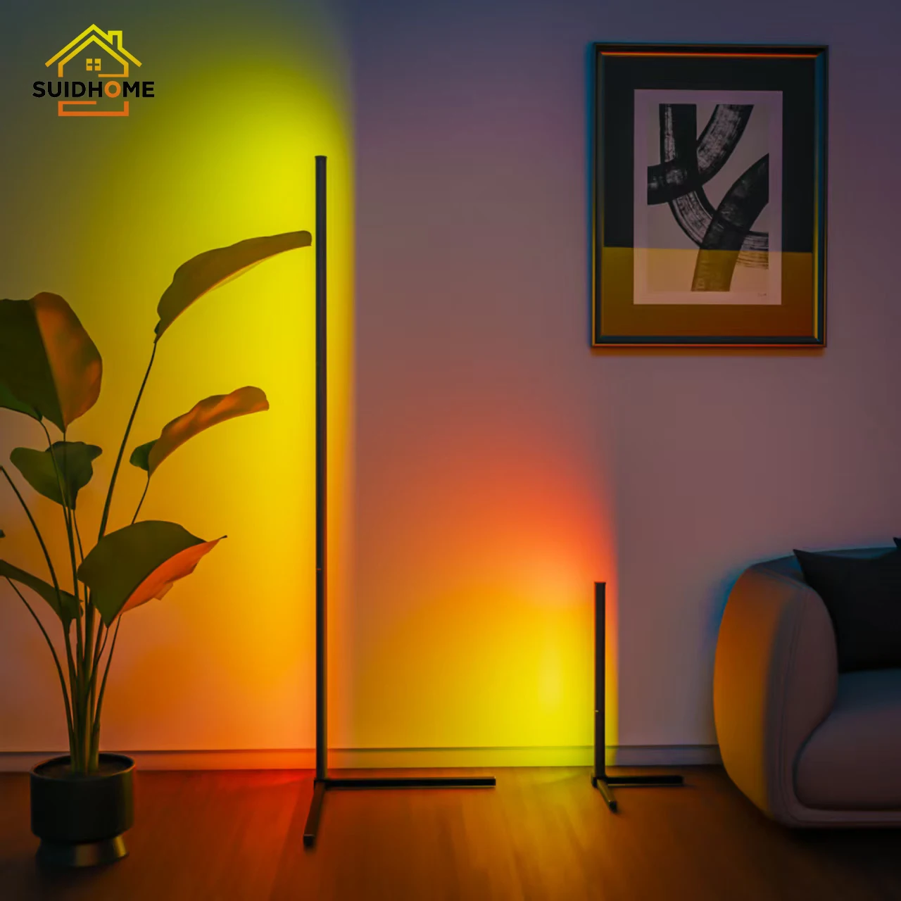 Smart RGB Dream Color Floor Lamp LED Soft eye Protection Dimmable APP Controlled Mood Lamp For Living Room Bedroom  Clubs Decor