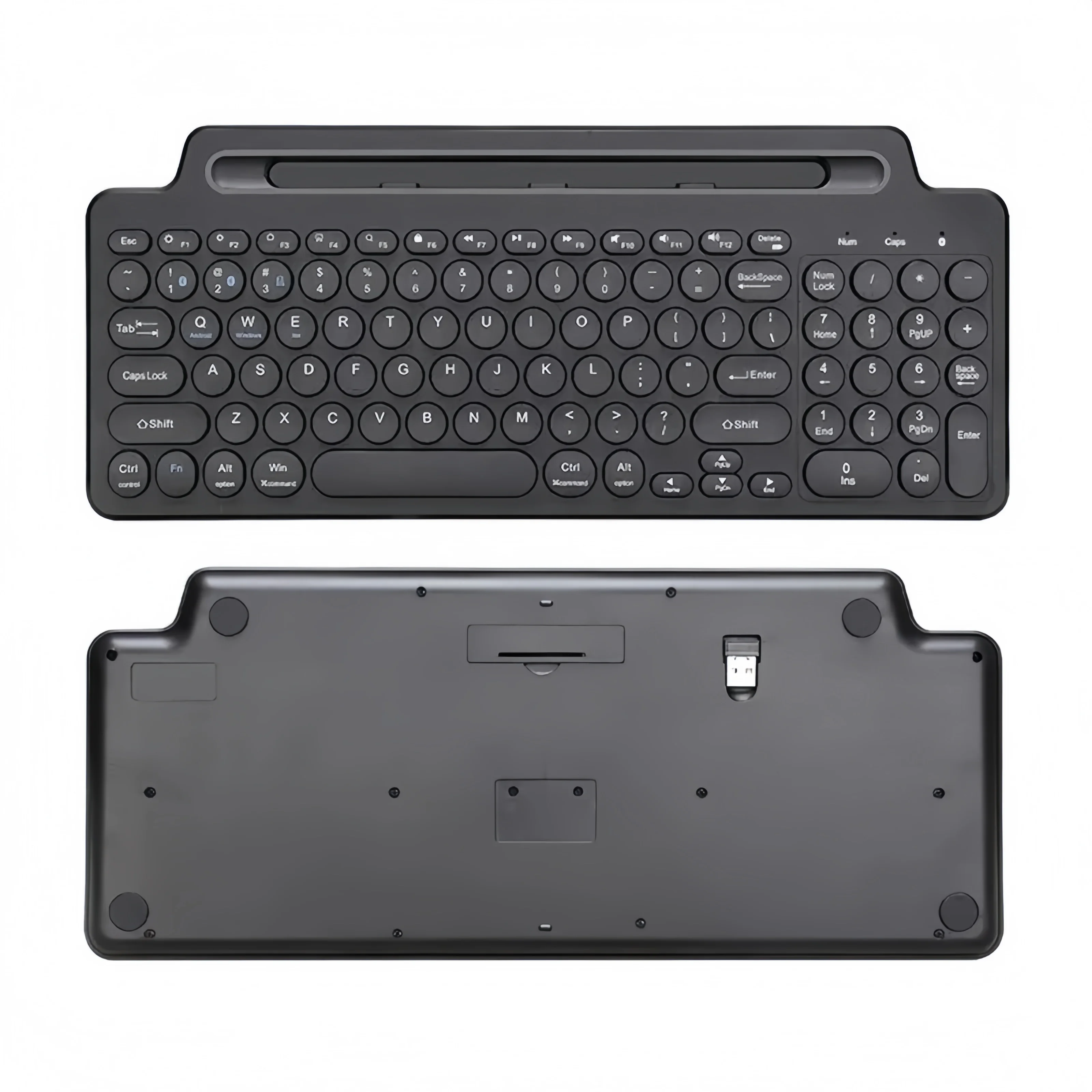 Tri-Mode Dual Bluetooth Keyboard BT5.0 3.0 2.4G Wireless Keyboard with Touchpad Gaming Keyboard with Card Slot For Laptop Tablet