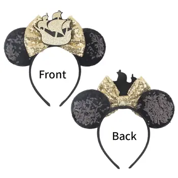 2025萬聖節髮飾 米奇耳朵髮箍 女孩節日亮片蝴蝶結 女士 女孩派對角色扮演髮帶 禮物 兒童 10 最佳銷售 萬聖節米奇 - №5