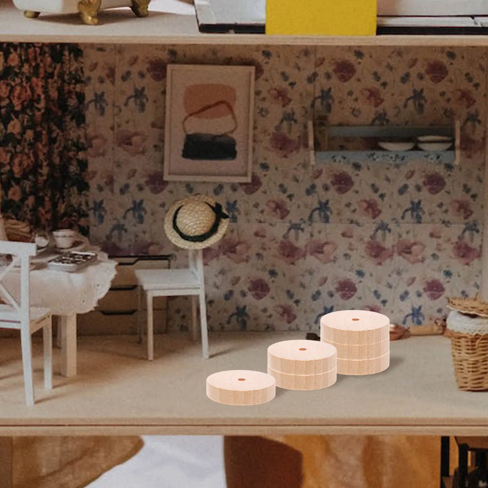 

10 шт. маленьких деревянных колесиков для архитектурных моделей, поделок своими руками, с эффектом состаривания, точная работа, деревянные колесики для детского творчества и обучения