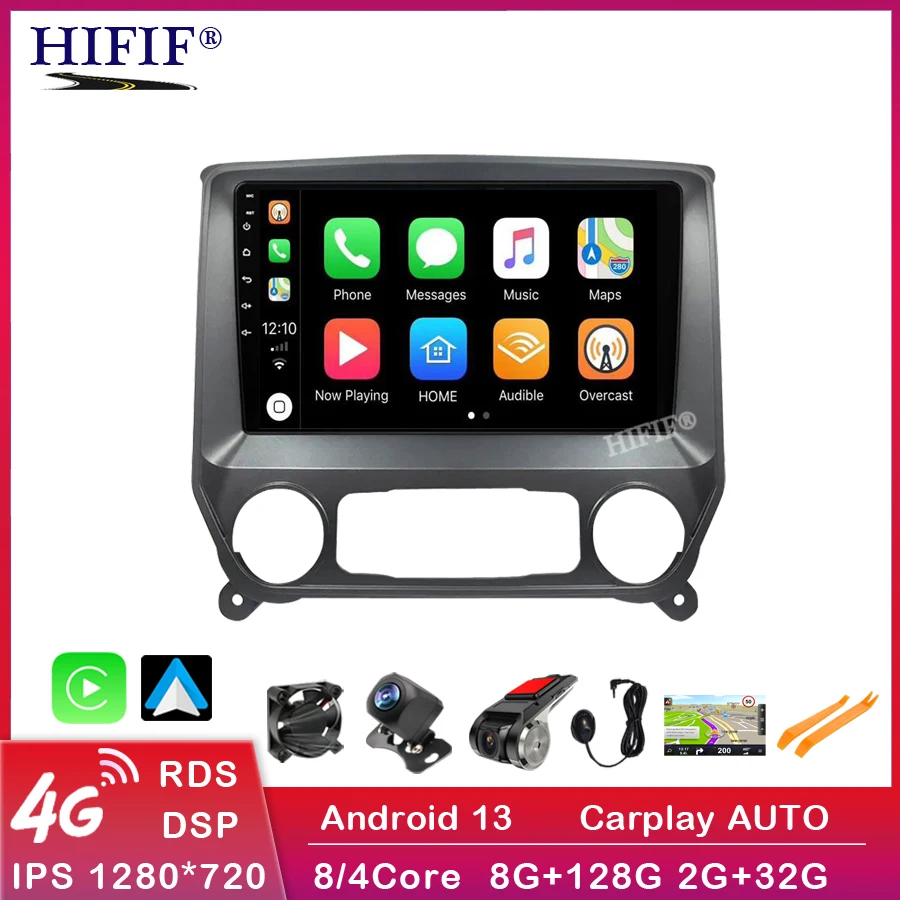 

Android 13 For Chevrolet Silverado 3 GMTK2 2014 2015 2016 2017 2018 Car Radio Stereo GPS Navigation Multimedia Video DSP NO DVD