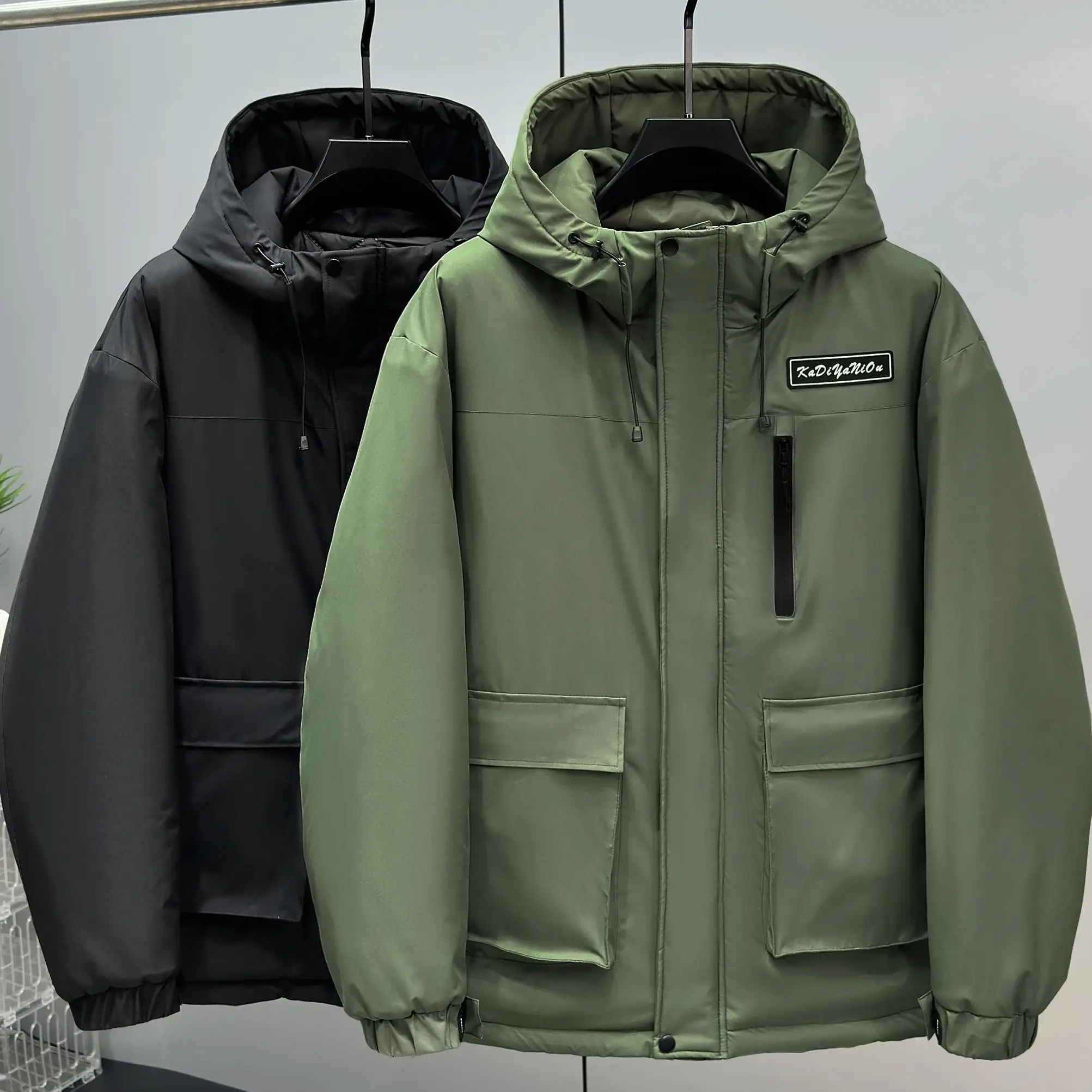 Large men's thin jacket autumn winter windproof warm jacket men's autumn large size 11xl