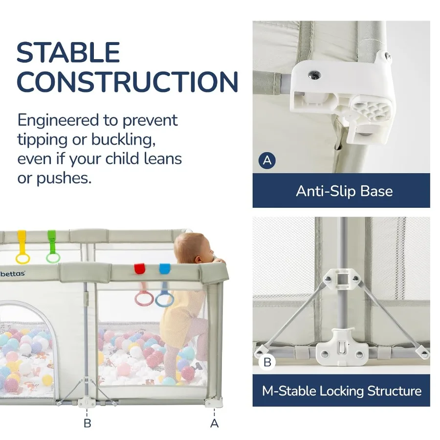 روضة أطفال قابلة للطي روضة أطفال محمولة للأطفال والرضع 50*50 بوصة قلم لعب للسفر مع 4 مقابض حقيبة حمل لعب الطفل Y #4