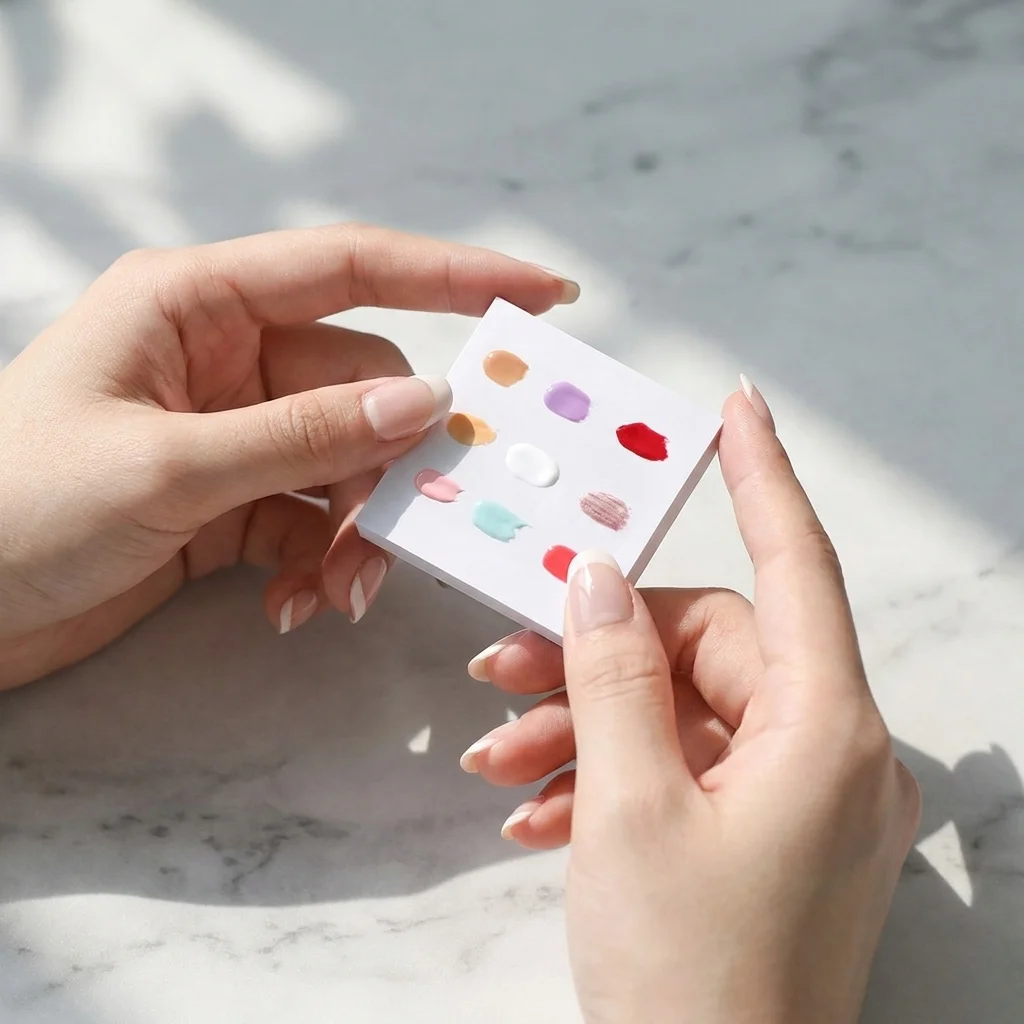 50 Stück Einweg-Färbepapier, Abreißbare Nagellack-Mischpalette, Wasserfeste Nagellack-Präsentationsschale