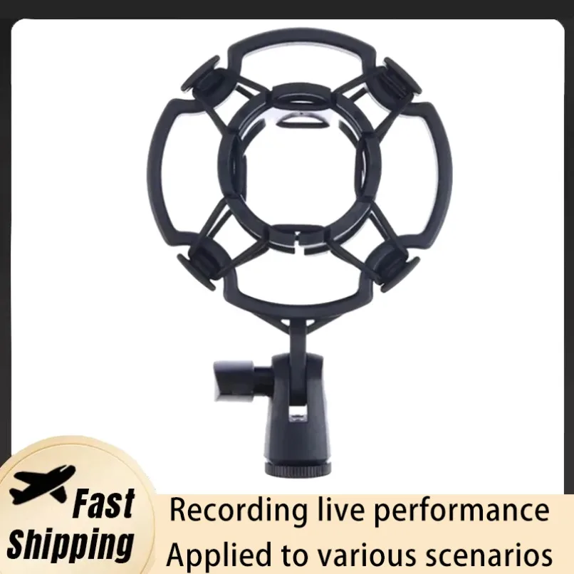 Universal Microphone Shock Mount Anti-Vibration Mic Holder  Shock Mount for Mic Clip Recording Live Streaming Studio Broadcast