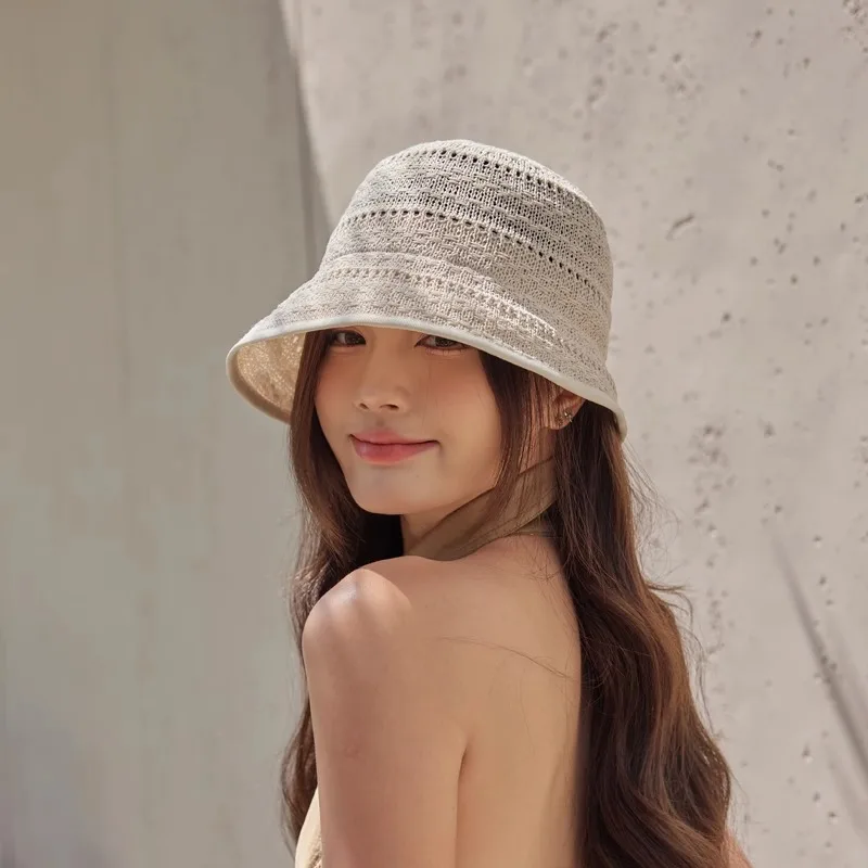 Korean Original Single Spring Summer Light Thin Front Long Back Short Bucket Hat Retro Professional Soft Sun Basin Hat