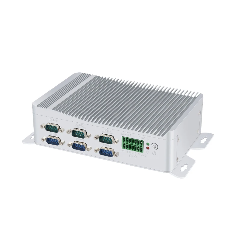 Helorpc Industrial Mini PC Inter  i3-6157U/J1900 Support Windows10 OS with 2*GbE LAN 6*RS485/RS422 COM WIFI Bluetooth Computer