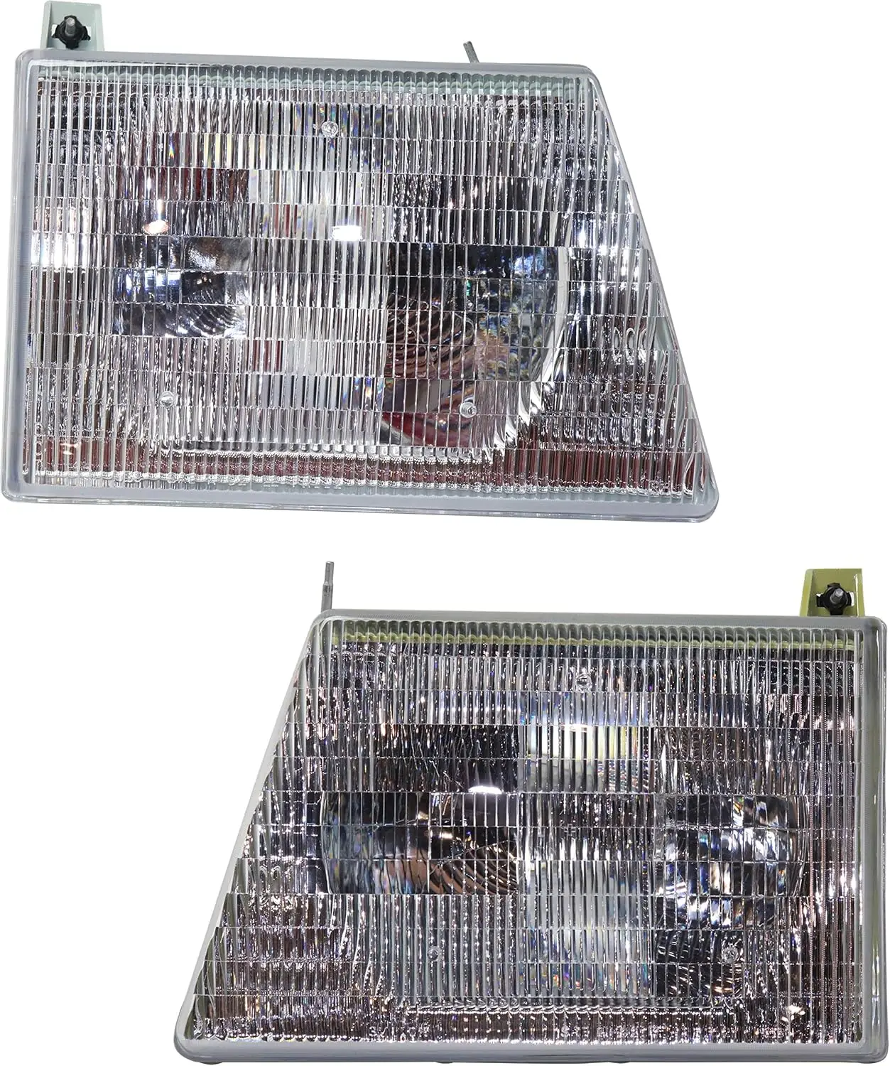 Halogen Headlights with Bulbs for 1992-1996 Econoline E-350 - Driver and Passenger Side, Fits Base & XL, Replaces F6UZ13008BA, F