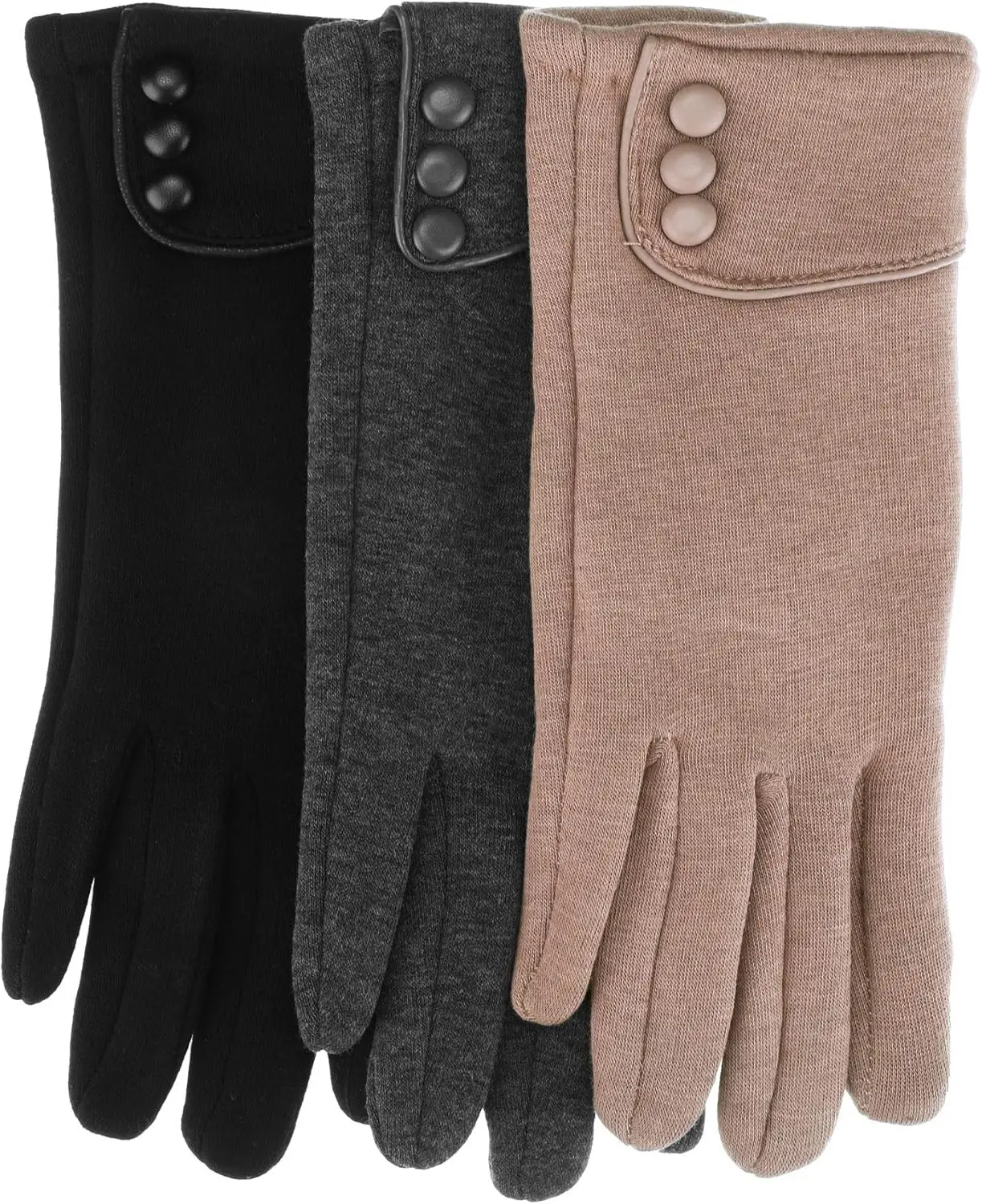 3 Pairs Womens Gloves Winter Touchscreen Texting Phone Windproof Gloves Warm Fleece Lined Cold Weather