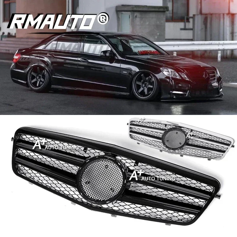 

RMAUTO AMG Style Car Front Bumper Grille Racing Grill For Mercedes Benz W212 E250 E550 E350 2010-2013 Car Accessories Body Kit