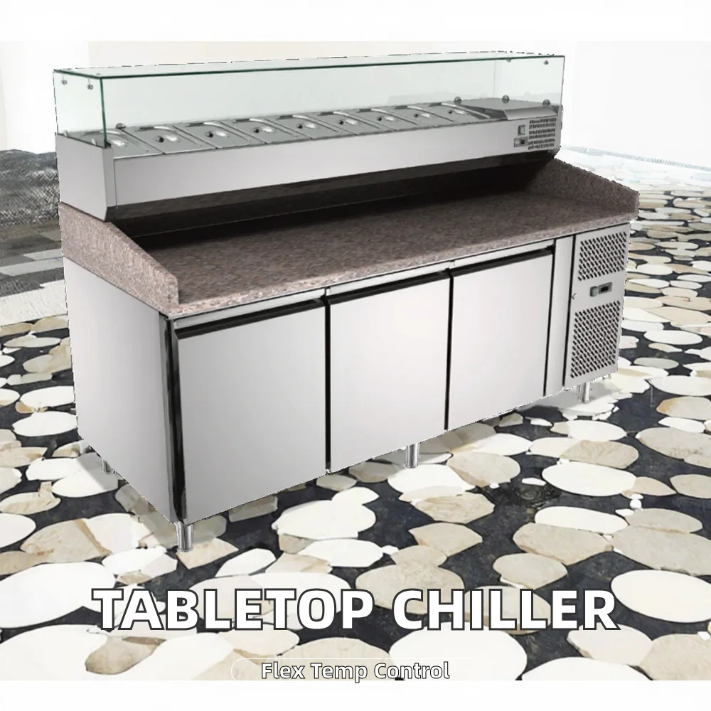 

RTK Commercial Air Cooler Refrigeration Equipment Stainless Steel 201 2 Doors Digital Control Undercounter Pizza Salad Sandwich