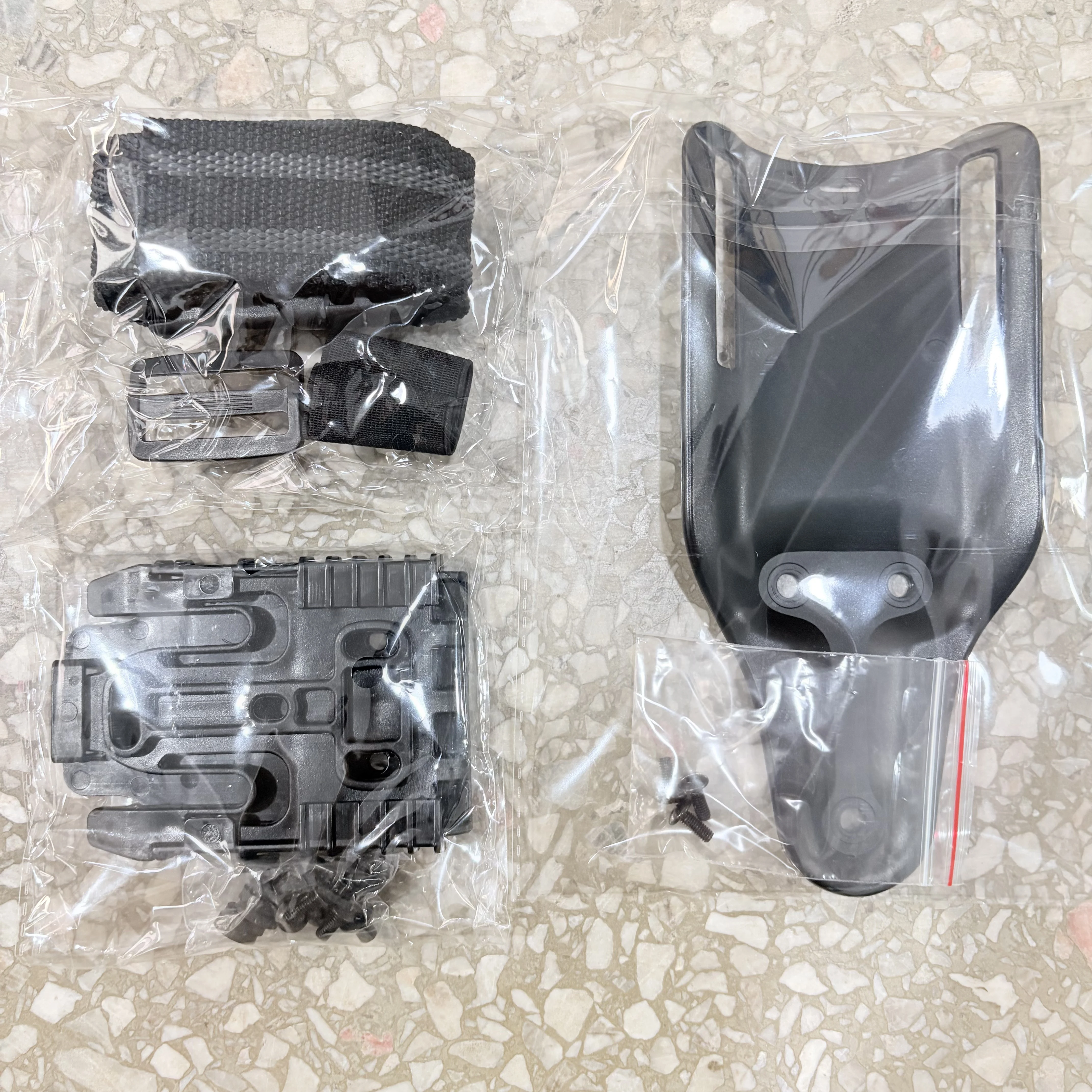 3-teiliges Drop-Leg-Holster-Set mit Schnellverschluss und QLS 19/22-Adapter – Gürtelschlaufe, bequem, elastisch und gummiert für Jagd und Angeln – Detail 15