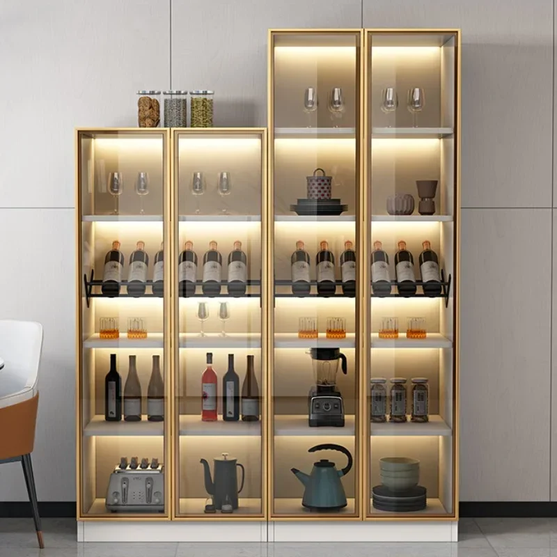 Moderne Lagerung Wein Schränke Luxus Einfachheit Glas Wand Wohnzimmer Display Botellero Vino Bar Wein Schränke Möbel QF50JG