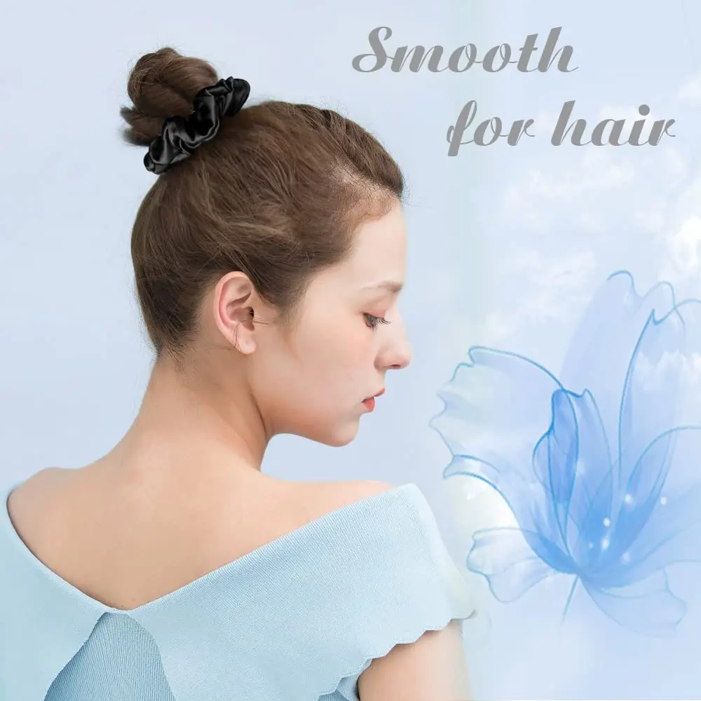 مجموعة 3 قطع من ربطات الشعر المصنوعة من الحرير الخالص بنسبة 100%، وسمك 22 أمي، وأربطة شعر عالية الجودة، بما في ذلك ثلاثة عرضات من 1 سم/2 سم/3 سم. #3