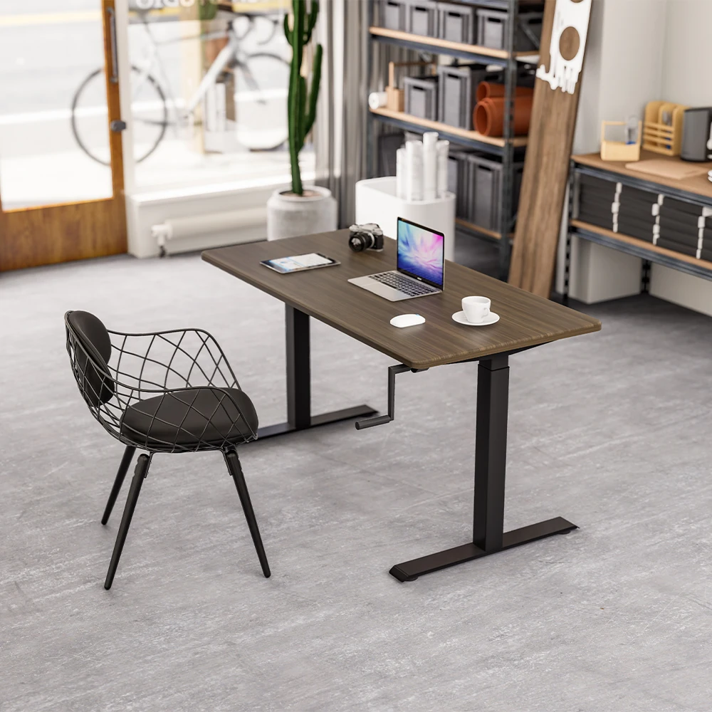 Telescopic Black Modern Ergonomic Home Office Hand Control Height Adjustable Tables Standing Desk Frame