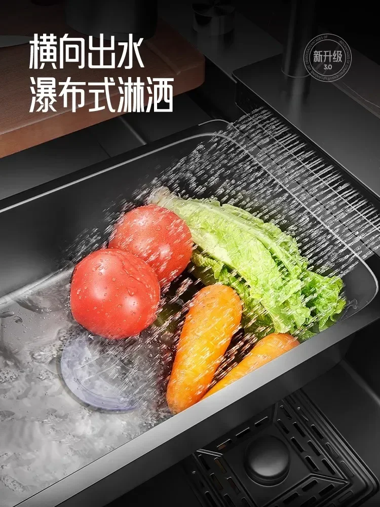 Kitchen Sink Large Single Household Stainless Steel Nano 304 Waterfall Handmade Undercounter VegetableDishwashing Pool 주방 싱크대