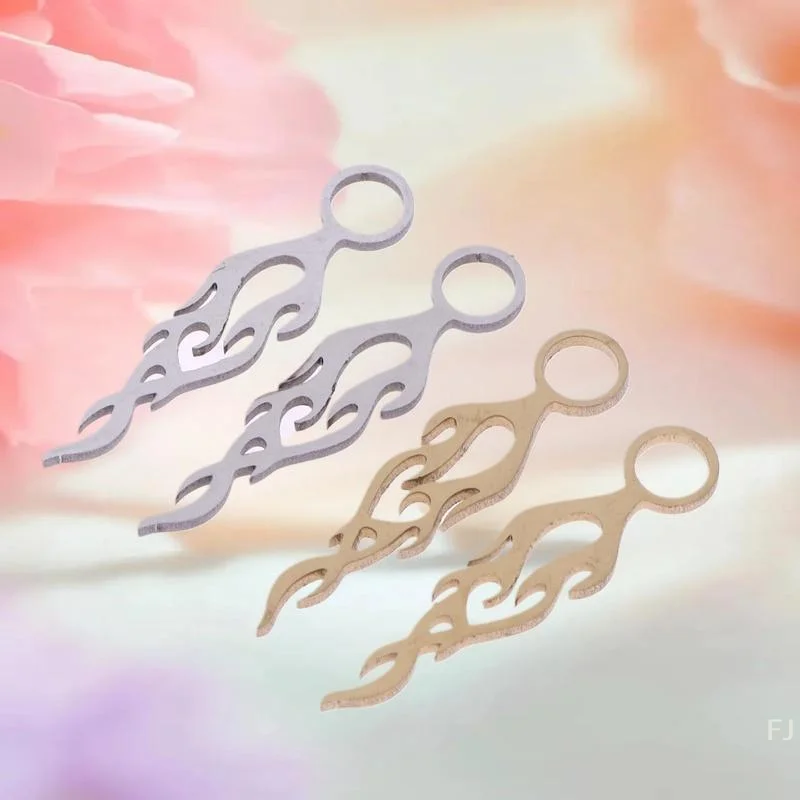 

[YU] 3/10 шт. панк пламя огненный металл DIY кисточки серьги браслеты подвески для изготовления ювелирных изделий аксессуары для подвесок из нержавеющей стали