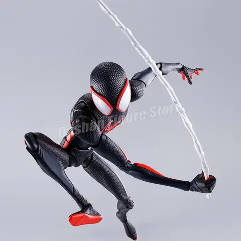 SHF Miles Morales Actionfigur Marvel Spider-Man: Across the Spider-Verse Figurine CT Docka Spiderman Miles Figurer Modellleksaker 6 best sales Miles Morales leksaksfigur - №5